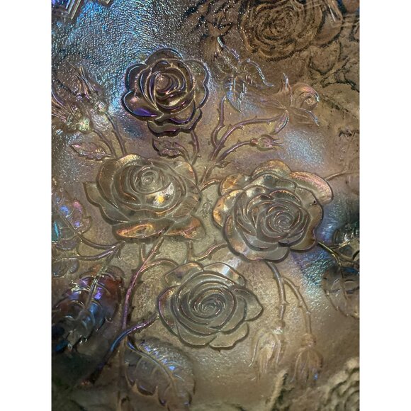 Imperial Carnival Glass Three Footed Bowl 11" - Picture 11 of 11